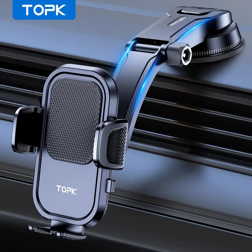 360° Rotation Suction Cup Car Phone Holder, Car Navigation Bracket For Dashboard, Universal Adjustable Phone Holder Mount, Hand Free Mount for Car Das