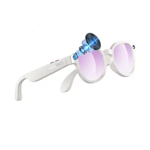 Intelligent Smart Glasses with 2MP Anti-Shake Camera, AI Real Time Translation ，Object Recognition AI Glasses, 1080P Video Recording BT Calling Bluetooth Glasses, 270Mah Battery ，3 Lens(Sunglasses +Anti Blue Lens+Gradient )