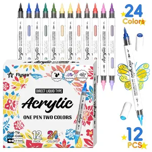 168/120/96/72/48/24 Colors Acrylic Markers, Double Headed, Quick Drying, Fade Resistant, Perfect for Painting, Illustrations, DIY Projects