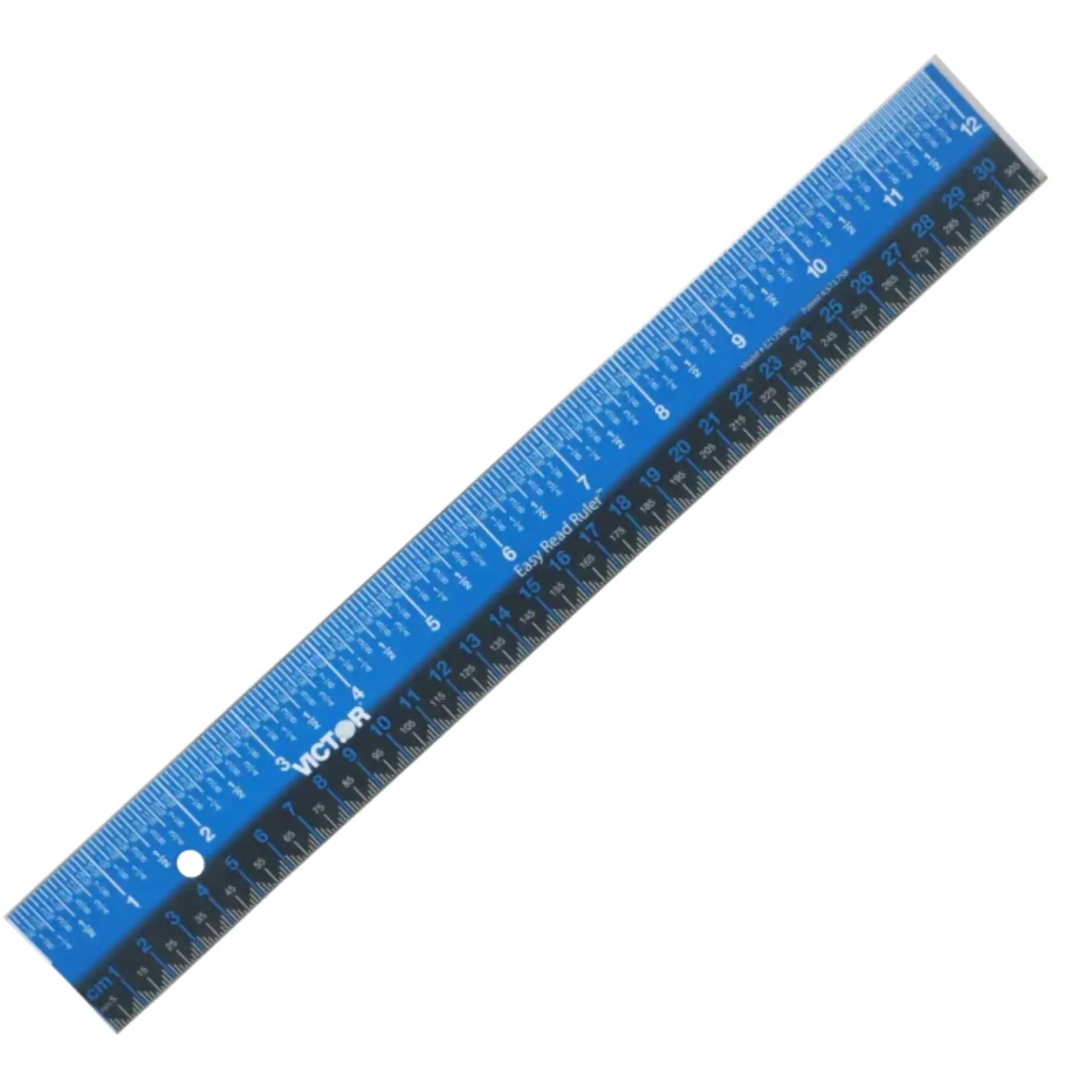 VICTOR® 12-Inch Anti-Bend Steel Ruler - Measuring Marking Tool, Portable Measuring Tool, Durable Home Office Accessory with Deeply Etched High-Contrast Marks, Easy Read™ Straight Edge, Patent 4,573,758 Office Stationery for All Ages