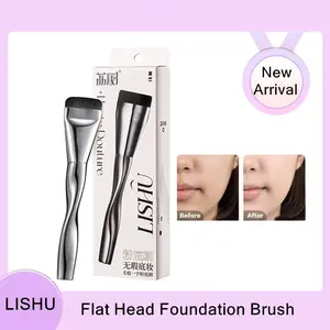LISHU Flat-head Foundation Brush Ultra-thin Contour Blending Seamless Concealer Facial Mask Brush Beauty Applicator Tool