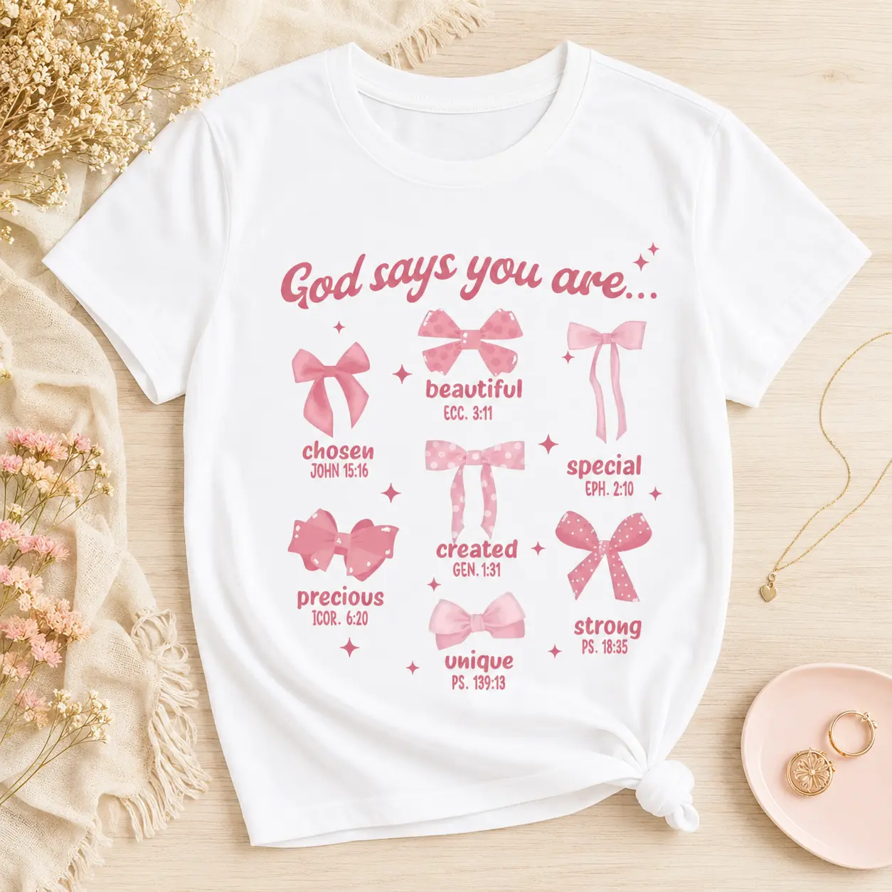 [God is Good] KEEVICI Cute Girls Bow God Shirt Christian Graphic Tees Jesus Shirts for Kids Bible Verse Inspirational Religious T Shirts