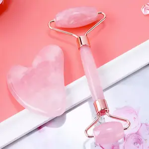 2PCS Jade Roller Gua Sha Set for Face Eye Neck Body Anti Aging Wrinkle Reduce Skincare Tools Women Relaxing Night Routine Massage Stick Trending TikTok Beauty Must Have Facial Comfort