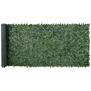 Artificial Ivy Privacy Fence, 59x158in Fade-Resistant Silk Leaf Green Wall Screen, Easy-Install Mesh Backing Faux Hedge with Strengthened Joints, Outdoor Sunlight Blocker, Roll-Packaged Garden Decoration