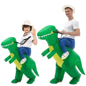 Dinosaur Inflatable Costume Riding Jumpsuit Cosplay Dino Funny Dress Costumes for Girls Boys Kids And Adult Purim Halloween