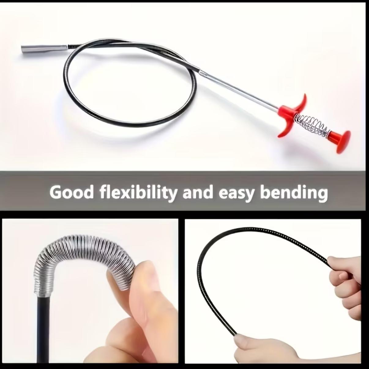 Drain Snake, Drain Clog Remover - Gutter Cleaning Tools Drain Cleaner for Toilet Sewer Shower Kitchen Bathroom Tub Clogged Drains Opener Cleaning Tool, Flexible Grabber Claw Pick Up Reacher (200cm)