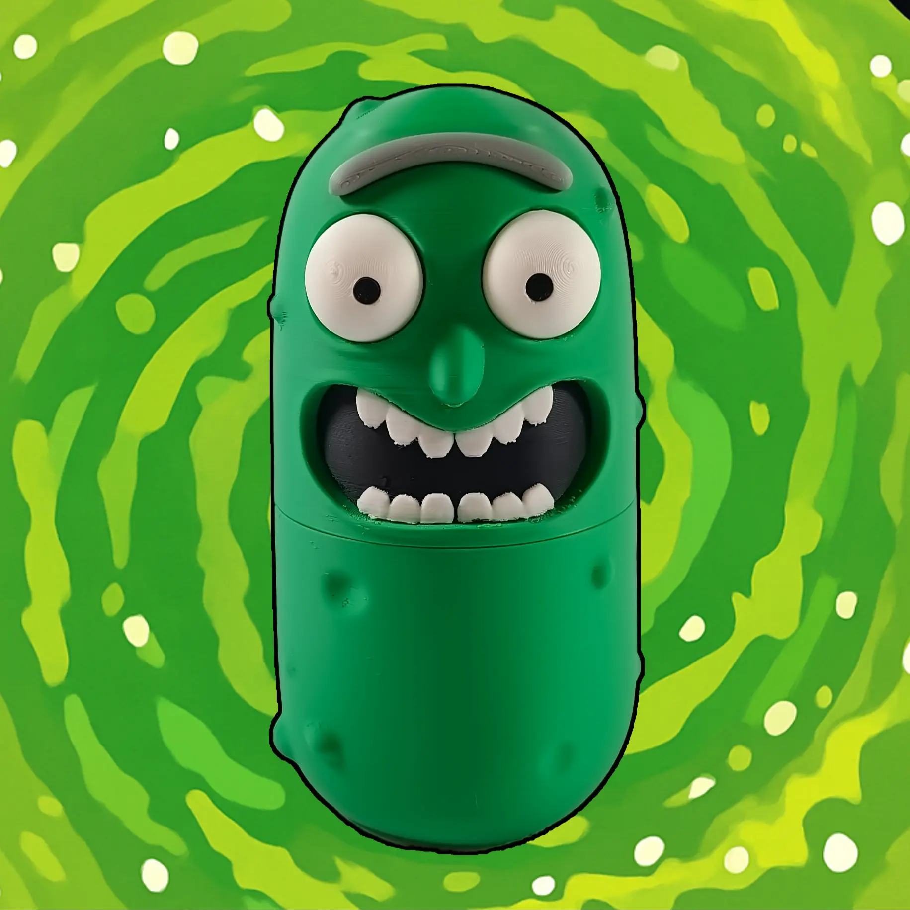 Pickle Rick Inspired Deck Box | Decorative Card Storage | Holds 100 Sleeved Cards & Dice!