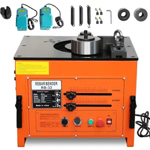 GARVEE Electric Rebar Bender 3000W up to 1.3 inch with Our Electric Bender - Achieve 0-180° Angles, Operate with Convenient Foot Pedal Switch, and Benefit from Powerful 3000W Motor