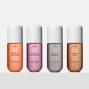 PHLUR Vanilla Vault - Vanilla Skin, Vanilla Blackberry, Vanilla Smoke & Vanilla Nectar Travel Size Body Mist Set Daily Use Fragrance Eau De Perfume