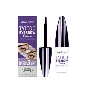 Zephoco Black Peel-Off Brow Tint: Easy Color, Natural Shape, Long-Last