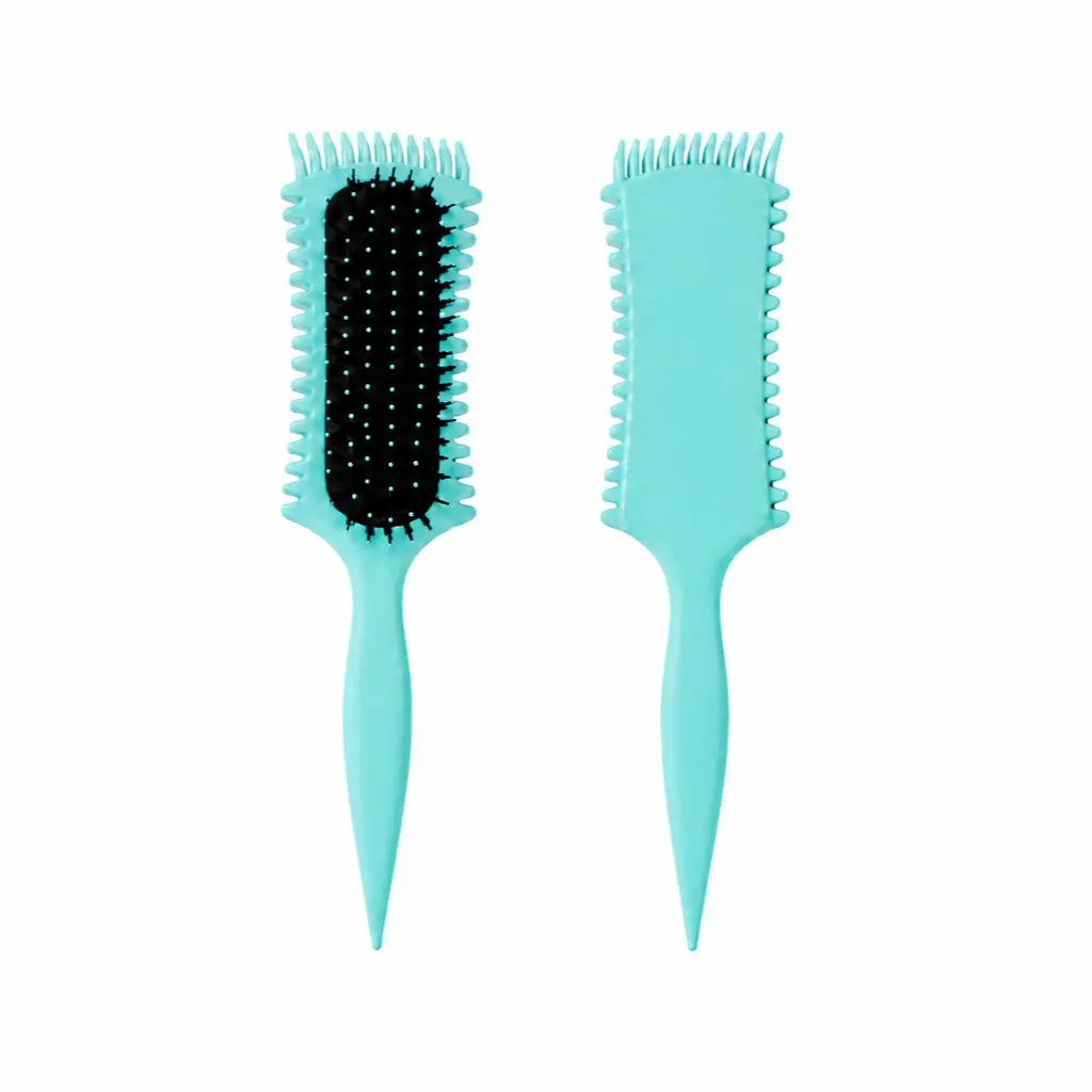 Hair Dye Applicator Brush with Sectioning Comb, Curly Hair Styling & Detangling Brush for All Hair Types