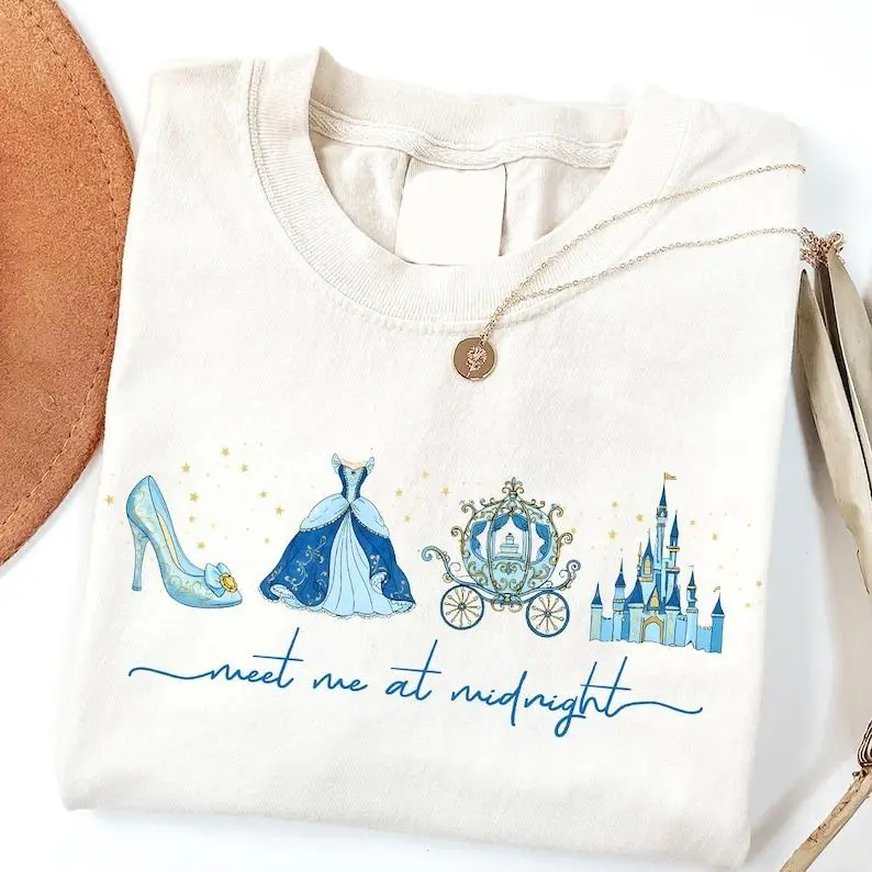 Meet me at Midnight TShirt, Princess Party Gift, Girls Trip T-Shirt