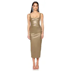 Nookie Off Duty Midi Dress - Khaki