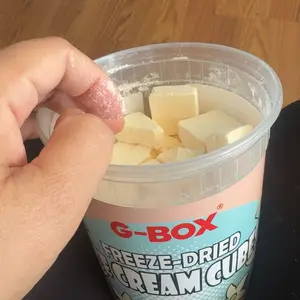 G-Box Freeze Dried Ice Cream Cubes in Air-tight Sealed Container | Vanilla | Chocolate | Snack Dessert