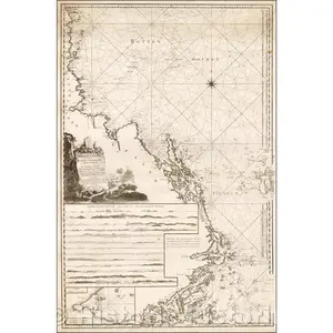Coast of Sweden: Soderhamn to Stockholm - 1800 Nautical Chart Print