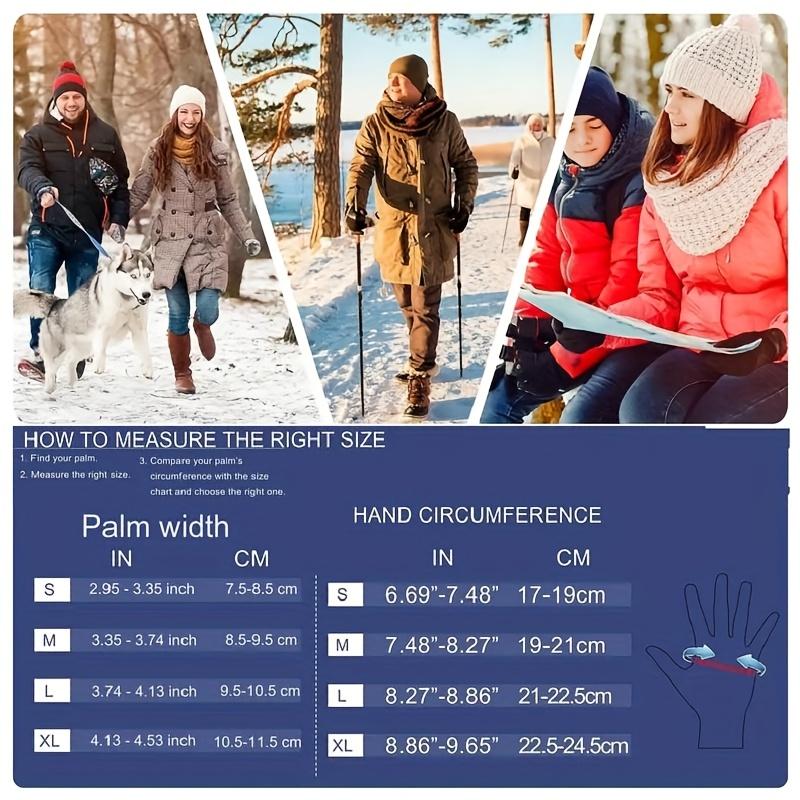 [Warm Winter Gloves] Cold Weather Warm Gloves, Winter Gloves for Men And Women - Freezing Work Gloves Set, Suitable for Running, Driving, Cycling, Work, Hiking, Touch Screen Gloves