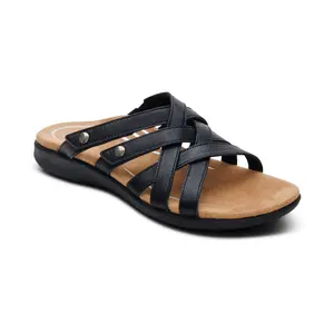 Kasey Adjustable Slide Sandal - Black