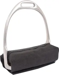 Cashel English Stirrup Cushions - Medium - Black - Fits 4" to 4 1/4" Treads - Shock Absorbing Foam & Grip Strip