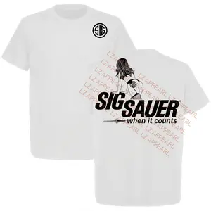 Sexy Lady on Sig Sauer When it Counts T-shirt, Tactical Gear for Sig Sauer Lovers, Unisex Short Sleeve Casual 100% Cotton, Made in USA