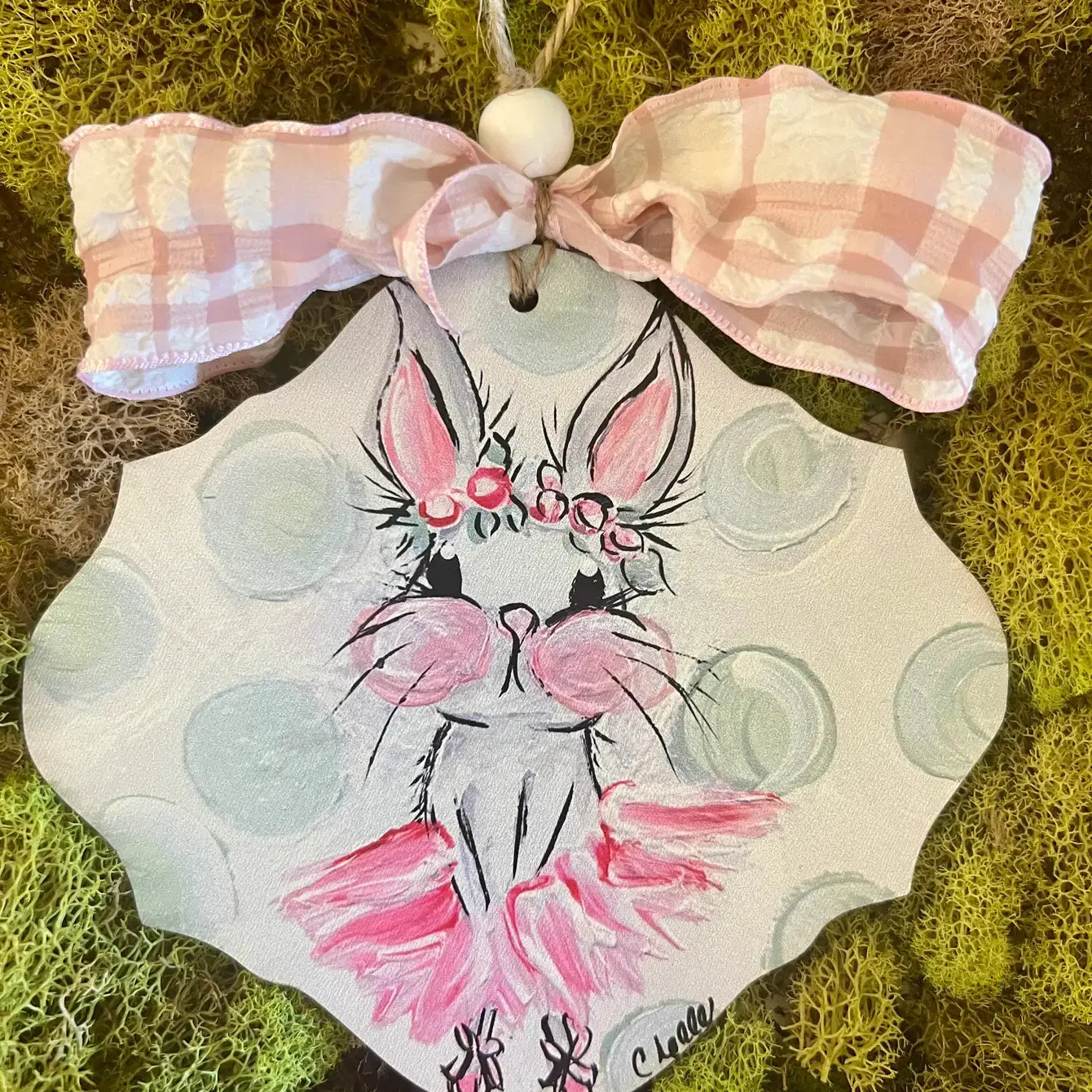 Easter Basket Tags & Wreath Attachments: Ballerina Bunny