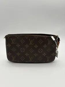 Pre-owned Louis Vuitton LV Classic Old Flower Brown New Large Mahjong Shoulder Bag Chip Version th26033051