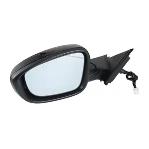 3 Pins Left Driver Side Door Mirror Assembly for Honda Accord LX Sport 2018-2022 Power Glass Non-Heated Manual Folding Black Paint to Match Replac No.76201TBAA11ZF