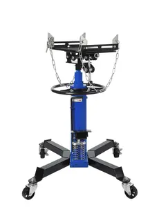 Transmission Jack Lift, 1322 Lb Adjustable Telescoping Hydraulic Hoist with High Lift and Foot Pedal Operation，Blue Portable Car Jack