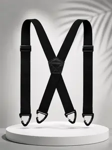 Heavy Duty Hidden X Back Suspenders for Men & Women – 1.5 Inch Adjustable Elastic Work Straps, Under-Shirt Fit