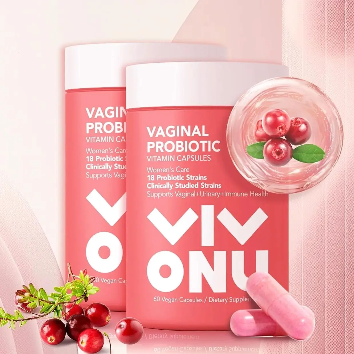 Women's Probiotic,Prebiotics & Lactobacillus Probiotic Blend,60 Billion CFUs,18 Strains,Help Women's Health,Boost Immune,Digestive,Gut,Promote Healthy Vaginal Odor & Vaginal Flora