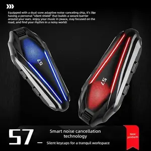 MOKATA Morldi S7 Bluetooth Helmet Headset for Motorcycles – Long Battery Life, Noise Reduction, Intercom Communication, Compatible with Full-Face and Half-Helmet Helmets Intelligent Speakers