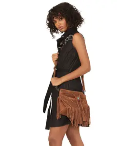 Shyanne Women's Danica Suede Fringe Crossbody Bag - Sasp25hb2-Bn