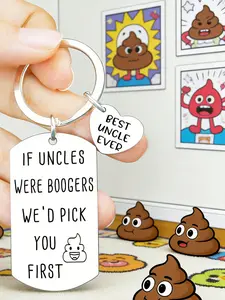 Best Uncle Keychain, Boho Style, All Seasons, Print Pattern, No Choking Hazard, Single Unit, Perfect Accessory