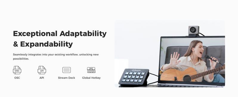 OBSBOT Meet SE 1080P Webcam with AI Framing Streaming Camera, 1/2.8" Sensor, Beauty Mode, Gesture Control, DOL HDR, Web Camera for Desktop and Gaming