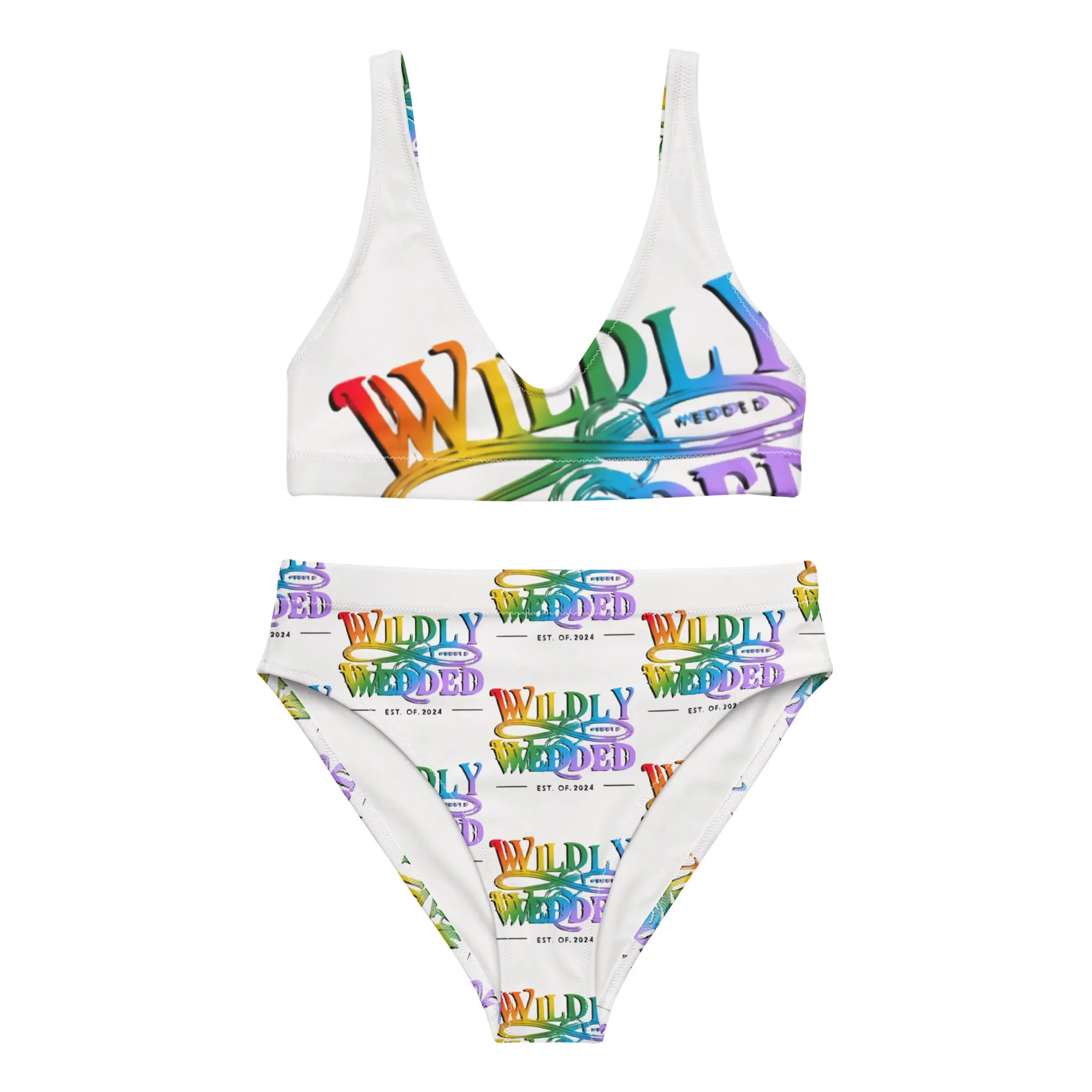 Wildly Wedded Recycled high-waisted bikini (Rainbow Collection 2025)