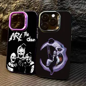 TerrifierS A-Art the C-Clown Phone Case For iPhone 17 16 15 14 13 12 11 Pro Max Plus Silver Matte Black Cover