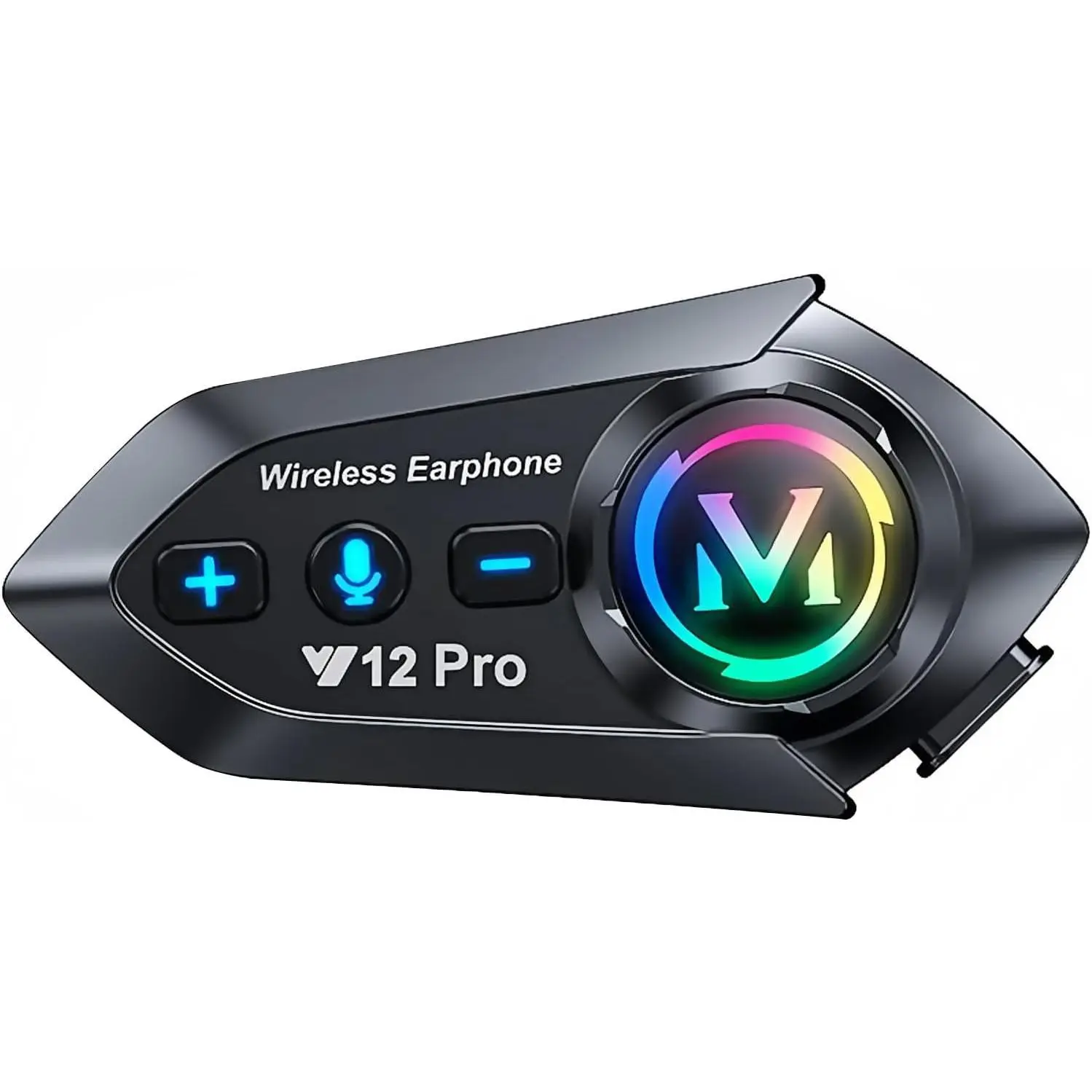 Motorcycle Helmet Bluetooth Headset 2 Way Intercom 550 Yards,HIFI Sound,Noise Cancellation,Mic Share,1000mAh,Helmet Speakers Headphones FM,Easy Connect/e with Gloves,Waterproof,Voice Assistant