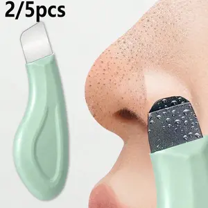 2/5pcs Facial Blackhead Remover Scraper, Gentle Pore Cleanser for Morning Evening Skincare, Makeup Prep, Home Spa, Gift Set