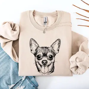 Chihuahua, Dog Lover Apparel, Pet, Dog Breed, Cute Sweatshirt, Crew Neck, Women's, Crewneck