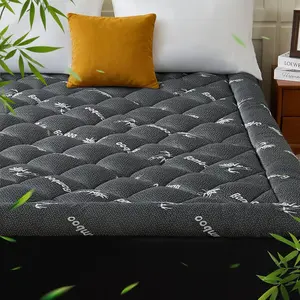 Mattress Topper, Viscose Derived from  Thick Pillow Top Mattress Pad with Deep Pocket, Naturally Cooling for Hot Sleepers, Soft for  ,  Dark Grey