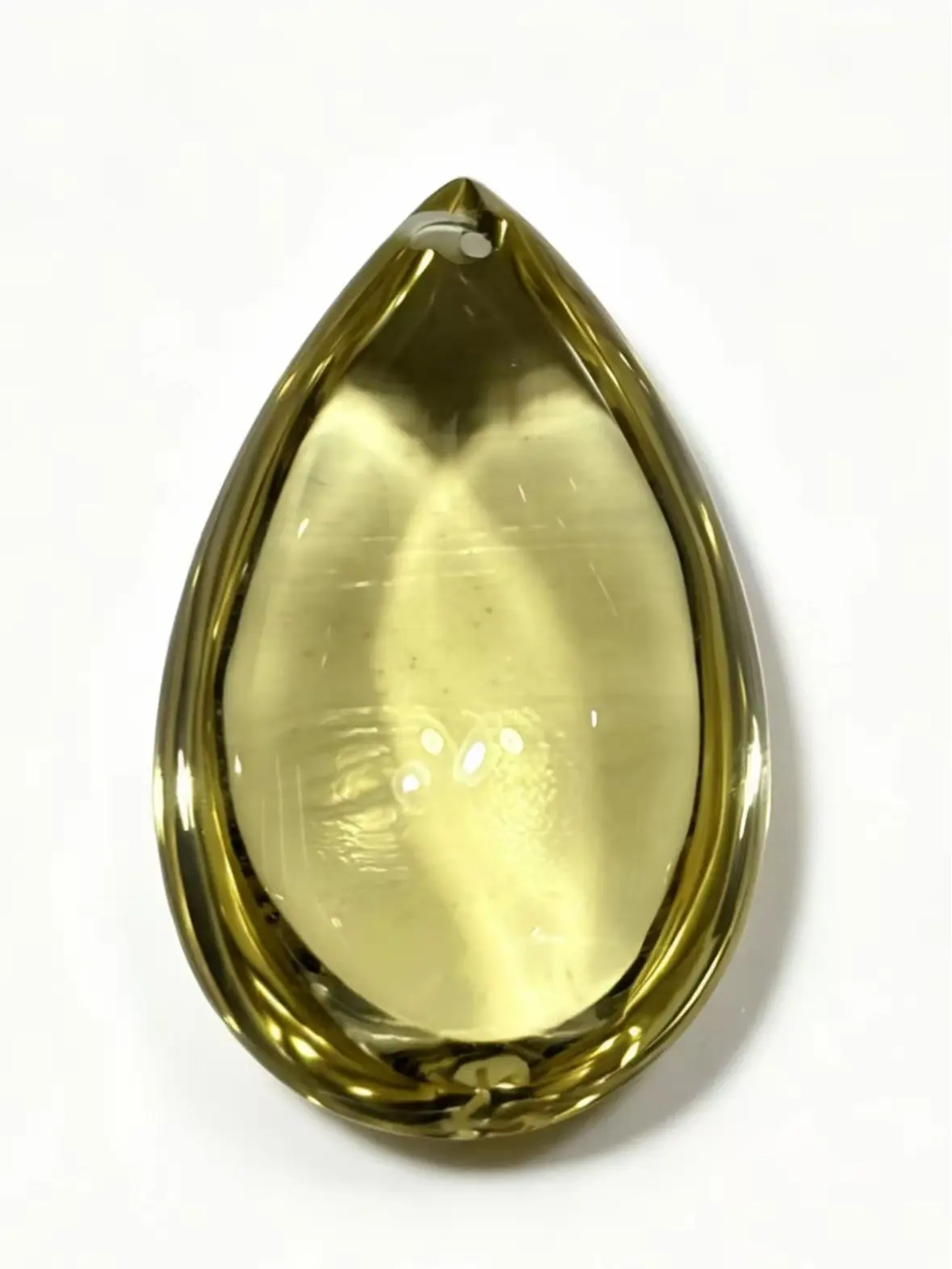 Natural Yellow Citrine Teardrop Pendant Necklace Healing Crystal Gemstone Jewelry