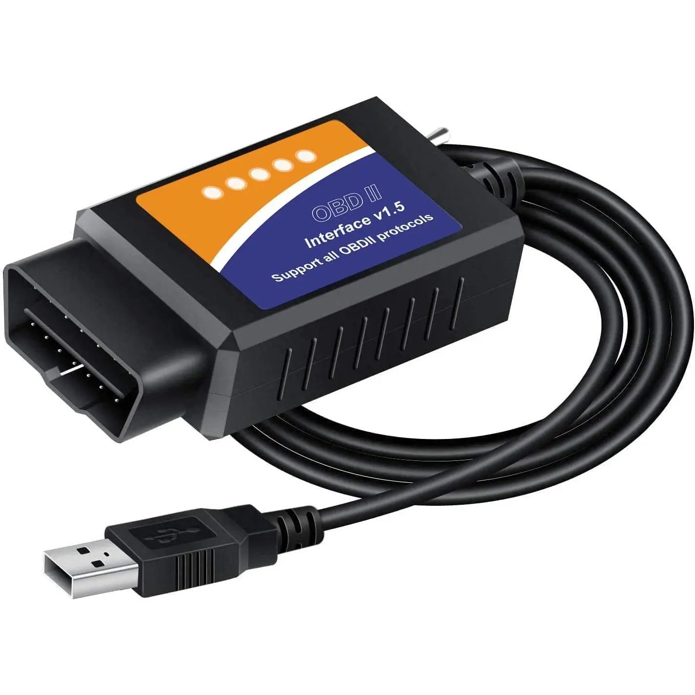 ELM327 USB Adapter OBD2 Scanner for Windows, ELMconfig FoCCCus Diagnostic Scan Tool with MS-Can/HS-Can  for Ford Lincoln Mazda Mercury Series