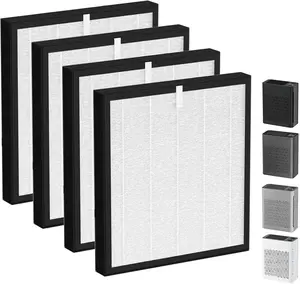 TZ-K2-A Replacement Filter 3-in-1 H13 HEPA with Activated Carbon & Pre-Filter 4 Pack for TZ-K2 Air Puri-Fier High-Efficiency Filtration
