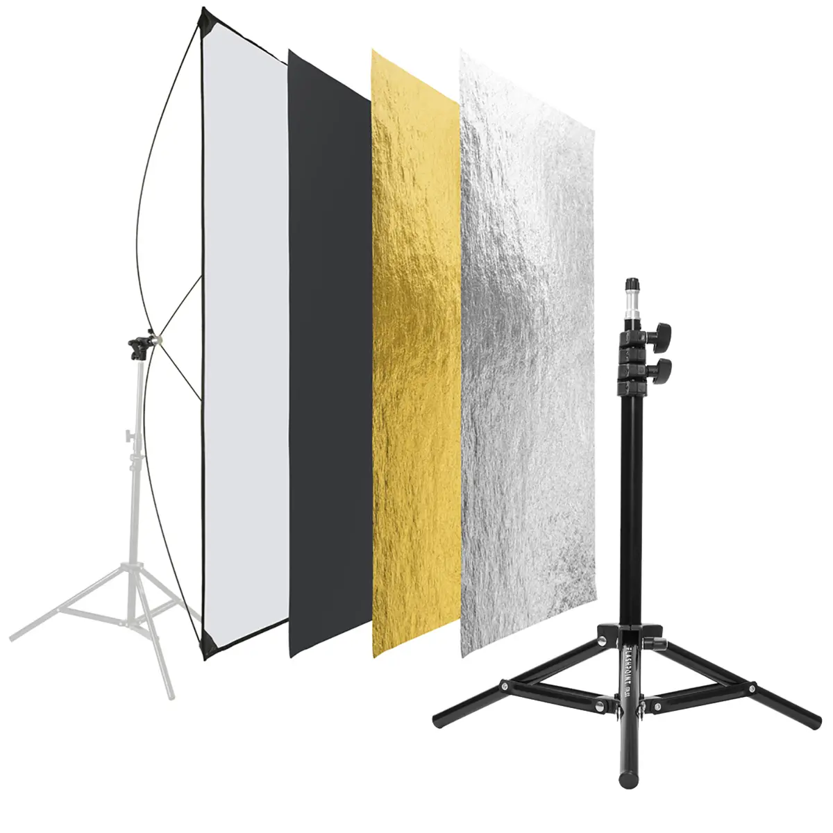 Glow 35x70" Reflector Panel Kit, Bundle with 3.3' Backlight Stand