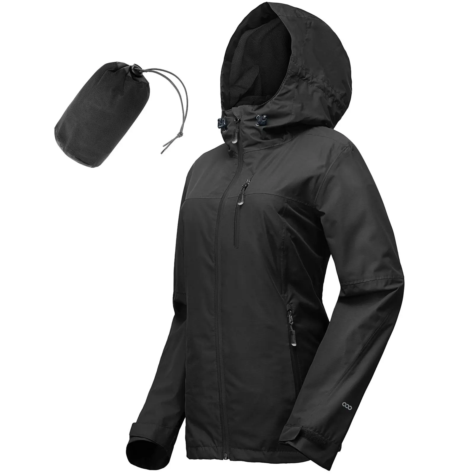 33,000ft Packable Rain Jacket Women Lightweight Waterproof Raincoat with Hood Cycling Bike Jacket Windbreaker