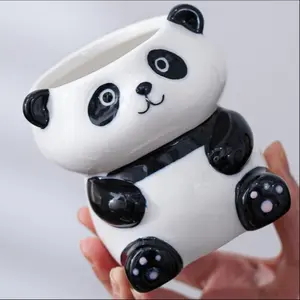 Cute Cartoon Ceramic Succulent Plant Pot, Indoor Living Room Bedroom Desktop Ornament, Unique and Adorable Flower Holder