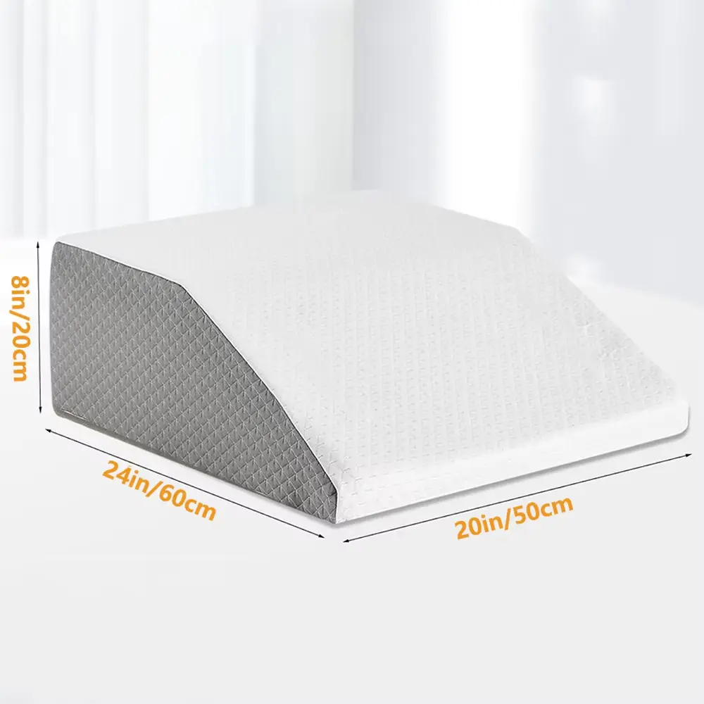 Leg Pillow, 8inch Leg Elevating Pillow for Legs,Rest, Sleeping,Leg Wedge Pillow for Side Sleeping, Memory Foam Leg Wedge Pillow