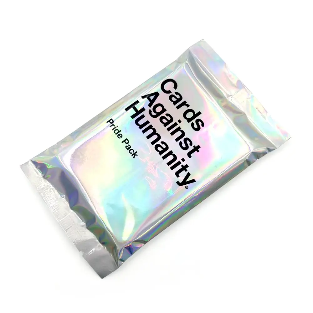 cards against humanity holographic card More Big Shiny 600-Card Essential Expansion Pack that would be too much glowing Cards Against Humanity Family Edition