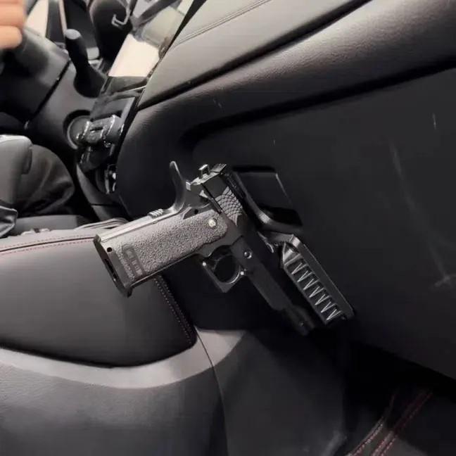 Gun Magnet Bracket Quick Draw Gun Magnetic Pistol Holster Hidden Car Applicable to multiple scenarios Adjustable Magnetic Car Gun Holster