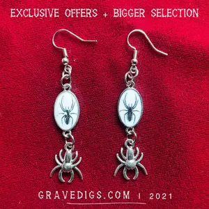 Spider Earrings 3 | Gothic Horror Fantasy Halloween