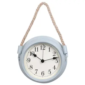 Retro Vintage Wall Clock 9 Inch Silent Non Ticking Battery Operated Decorative Clock